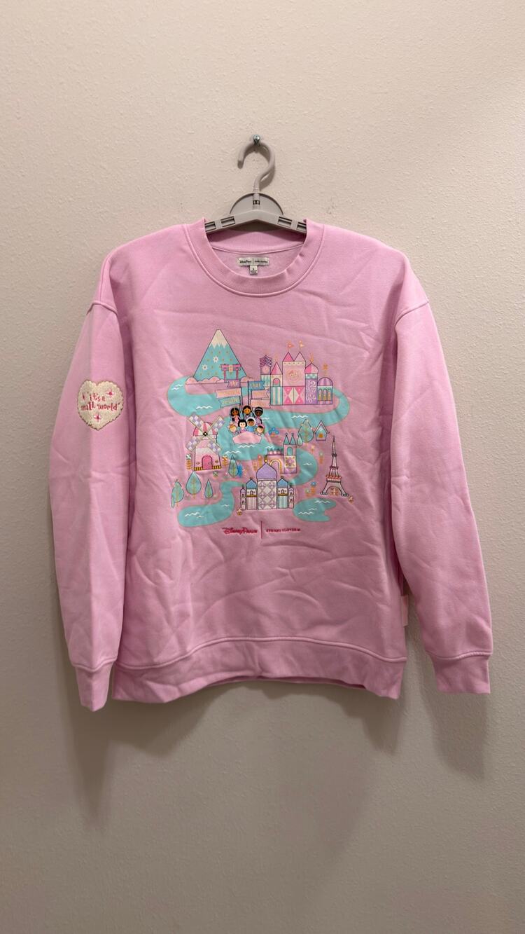Disney Parks x Stoney Clover Lane "It’s A Small World" Sweatshirt Large NWT